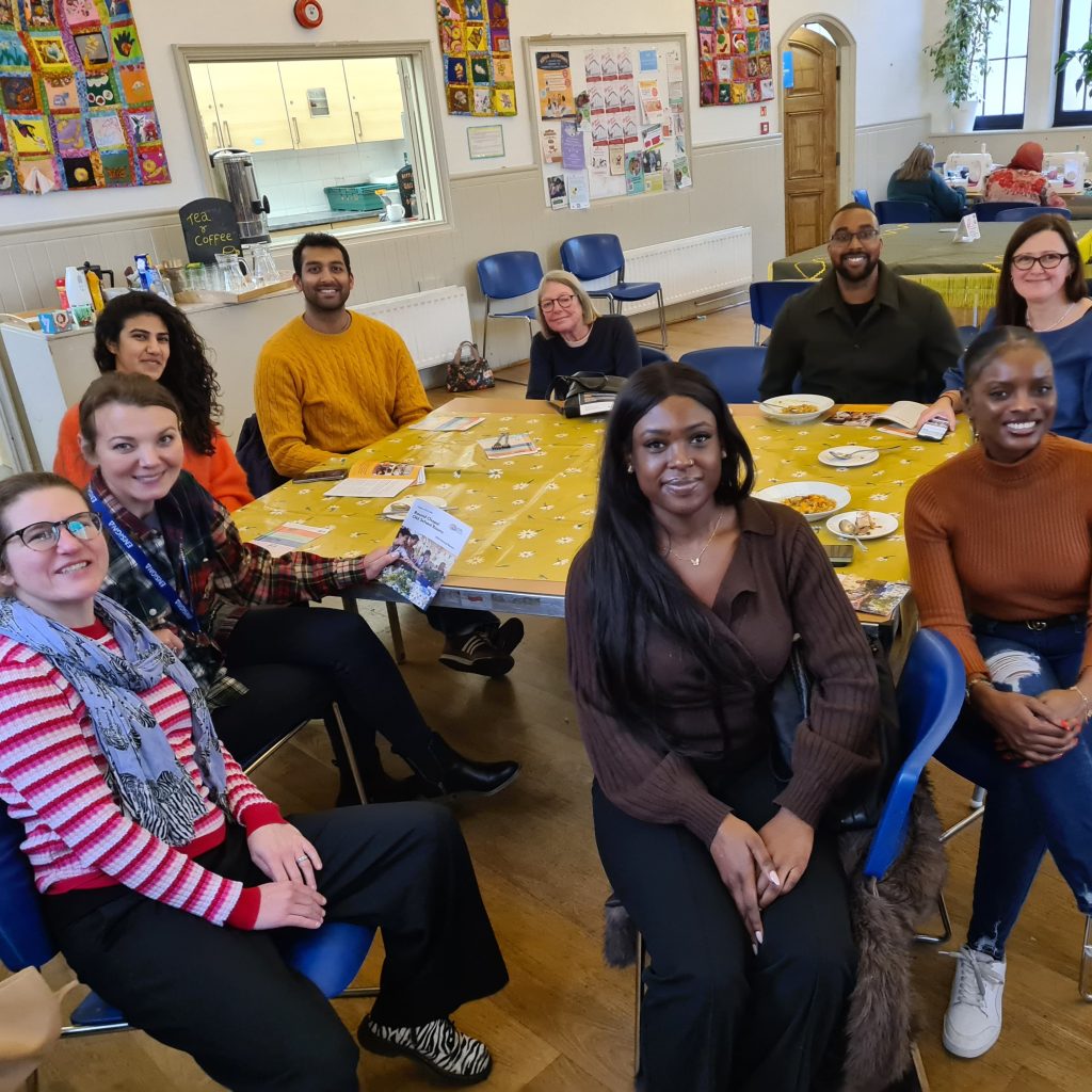 Hackney Giving walking tour group at the Round Chapel Old School Rooms