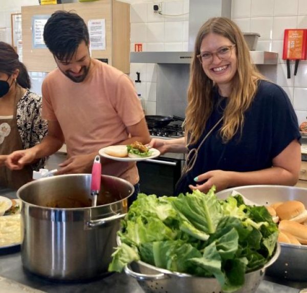 Volunteers at a lunch club